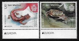 SAN MARINO /SAINT  MARIN -EUROPA 2021 -ENDANGERED NATIONAL WILDLIFE"- SERIE De 2 V. - EUR - 2021