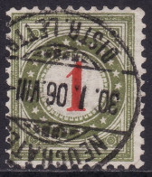 Schweiz: Portomarke SBK-Nr. 15GbIIK (Rahmen Dunkelolivgrün, 1899-1900) Vollstempel NEUCHÂTEL 30.I.06 DISTR. LETTR. - Postage Due