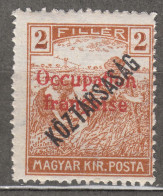 France Occupation Hungary Arad 1919 Yvert#27 Mint Hinged - Unused Stamps