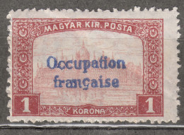 France Occupation Hungary Arad 1919 Yvert#18 Mint Hinged - Ongebruikt