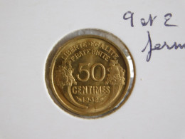 France 50 Centimes 1932 9 Et 2 Fermé Fermés Sans Raisin MORLON (560) - 50 Centimes