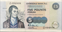 Scotland 5 Pounds, P-218a (2.4.1990) - UNC - 5 Pounds