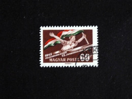 HONGRIE HUNGARY MAGYAR YT 1364 OBLITERE - 15e ANNIVERSAIRE DE LA LIBERATION / JEUNE OUVRIER DRAPEAU NATIONAL - Used Stamps