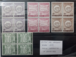 1962 In Quartina+1973 In Quartina D'angolo Vaticano Serie Complete Nuovi 28 Valori MNH** - Neufs