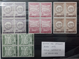 1962 In Quartina+1973 In Quartina D'angolo Vaticano Serie Complete Nuovi 28 Valori MNH** - Unused Stamps