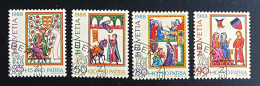 Schweiz 1988 Pro Patria Minnesänger Mi. 1372 - 1375 Gestempelt/o - Usati