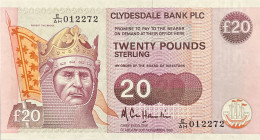 Scotland 20 Pounds, P-220a (30.11.1990) - UNC - RARE - First Date - 20 Pounds