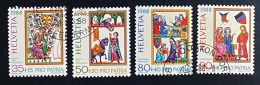 Schweiz 1988 Pro Patria Minnesänger Mi. 1372 - 1375 Gestempelt/o - Usati