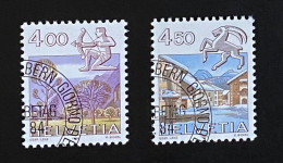 Schweiz 1984 Freimarke Tierkreiszeichen Mi. 1265 - 1266 Gestempelt/o - Usati