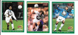 CV90  - PANINI TRADING CARD 1995 - AJ AUXERRE - ALAIN GOMA - LILIAN LASLANDE - BERNARD DIOMEDE - Trading Cards