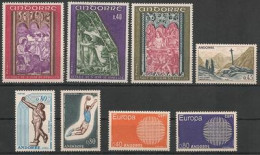 Andorra Francesa Andorre Français Año Completo 1970 - Otros & Sin Clasificación