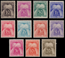 Andorra Francesa Tasas 21/31 1943-46 Espigas Leyenda Chiffre-Taxe MNH - Otros & Sin Clasificación