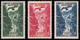 Andorra Francesa Aéreo 2/4 1955-57 Paisajes MNH - Autres & Non Classés