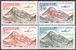 Andorra Francesa Aéreo 5/8 1961-64 Valle De Inclés MNH - Otros & Sin Clasificación