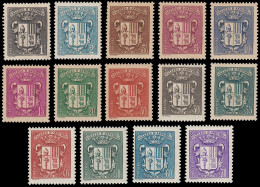 Andorra Francesa 47/60 1937-43 Escudo De Los Valles De Andorra MNH - Otros & Sin Clasificación