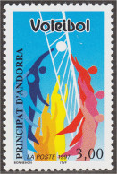 Andorra Francesa 486 1997 Voleibol Dibujo Alegórico MNH - Altri & Non Classificati