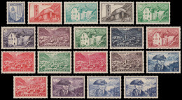 Andorra Francesa 119/37 1948/51 Paisajes Retratos Escudos MNH - Autres & Non Classés