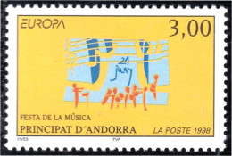 Andorra Francesa 504 1998 Fiesta De La Música MNH - Andere & Zonder Classificatie