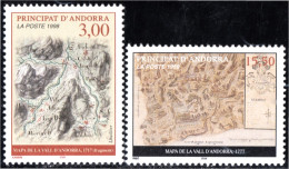 Andorra Francesa 508/09 1998 Mapas De  La Vall De Andorra MNH - Other & Unclassified