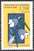 Andorra Francesa 530 2000 Naturaleza Flores Flowers  MNH - Other & Unclassified