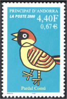 Andorra Francesa 533 2000 Fauna Aves Birds  MNH MNH - Other & Unclassified