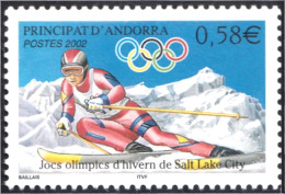 Andorra Francesa 566 2002 Juegos Olímpicos De Invierno Salt Lake City MNH - Autres & Non Classés