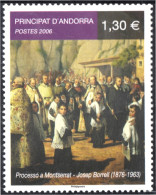 Andorra Francesa 631 2006 Pintura De Josep Borrell Procesión Y Montserrat MNH - Autres & Non Classés