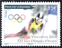 Andorra Francesa 687 2010 Juegos Olímpicos Invierno Vancouver Canadá Esquí MNH - Sonstige & Ohne Zuordnung