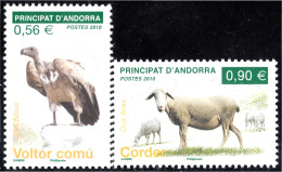 Andorra Francesa 690/91 2010 Fauna Buitre Oveja MNH - Autres & Non Classés