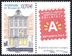 Andorra Francesa 692 2010 Embajada De Bruselas Fachada MNH - Sonstige & Ohne Zuordnung