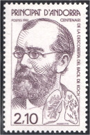 Andorra Francesa 308 1982 Robert Koch MNH - Otros & Sin Clasificación