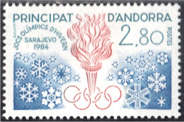 Andorra Francesa 327 1984 Juegos Olímpicos De Sarajevo MNH - Otros & Sin Clasificación