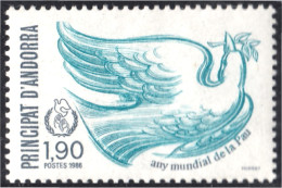 Andorra Francesa 353 1986 Año Mundial De La Paz MNH - Autres & Non Classés