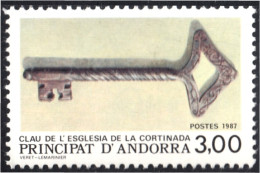 Andorra Francesa 365 1987 Llave De Iglesia La Cortinada MNH - Autres & Non Classés