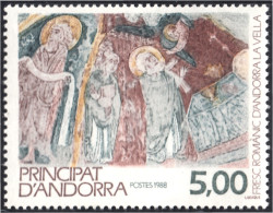 Andorra Francesa 375 1988 Pintura Románica De Andorra La Vella MNH - Autres & Non Classés