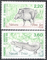 Andorra Francesa 382/83 1989 Fauna Cerdo Lagarto MNH - Otros & Sin Clasificación