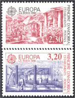 Andorra Francesa 388/89 1990 Europa Establecimientos Postales MNH - Autres & Non Classés