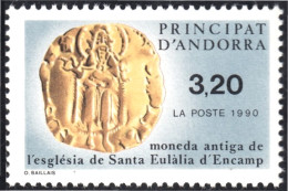 Andorra Francesa 397 1990  Moneda Antigua MNH - Otros & Sin Clasificación