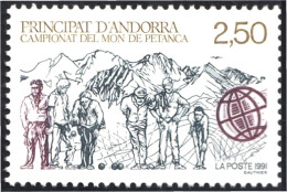 Andorra Francesa 407 1991 Campeonato Del Mundo De  Petanca MNH - Autres & Non Classés