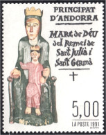 Andorra Francesa 412 1991 Virgen San Julia MNH - Autres & Non Classés