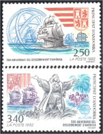 Andorra Francesa 416/17 1992 500 Aniversario Del Descubrimiento De América MNH - Sonstige & Ohne Zuordnung