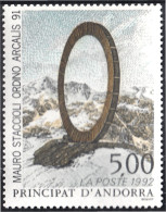 Andorra Francesa 423 1992 Obra Artística De Mauro Staccioli MNH - Andere & Zonder Classificatie