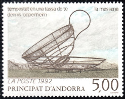 Andorra Francesa 424 1992 Obra Artística De Dennis Oppenheim  MNH - Otros & Sin Clasificación