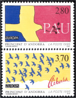 Andorra Francesa 457/58 1995 Europa Paz MNH - Otros & Sin Clasificación