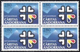 Andorra Francesa 456 Bl.4 1995 Cáritas Andorranas  MNH - Otros & Sin Clasificación