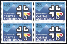 Andorra Francesa 456 Bl.4 1995 Cáritas Andorranas  MNH - Autres & Non Classés
