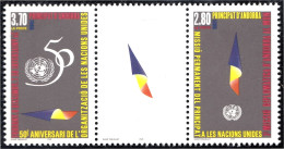 Andorra Francesa 464/65-A 1995 50 Aniversario De Las Naciones Unidas MNH - Otros & Sin Clasificación