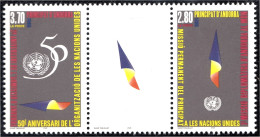 Andorra Francesa 464/65-A 1995 50 Aniversario De Las Naciones Unidas MNH - Autres & Non Classés
