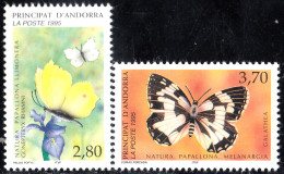 Andorra Francesa 462/63 1995 Mariposas Butterflies MNH - Andere & Zonder Classificatie