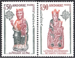 Andorra Francesa 237/38 1974 Vírgenes De Pal Y Sta Coloma MNH - Altri & Non Classificati